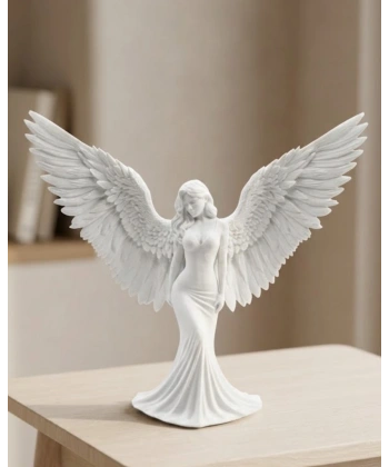 Dekoratif Melek İnsan Figürlü 3D Heykel Biblo Modern Ev Dekoru
