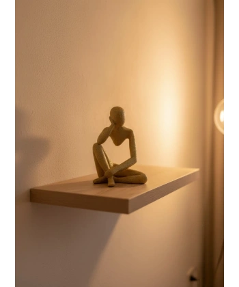 Dekoratif Sarı İnsan Figürü Modern Masa ve Raf Süsü