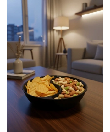 Dekoratif Siyah Çerezlik Kase 4’lü Set 3x12 cm