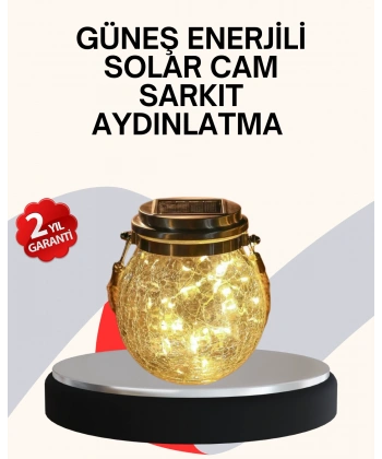 Dekoratif Solar Cam Şişe LED Lamba Gün Işığı Renk