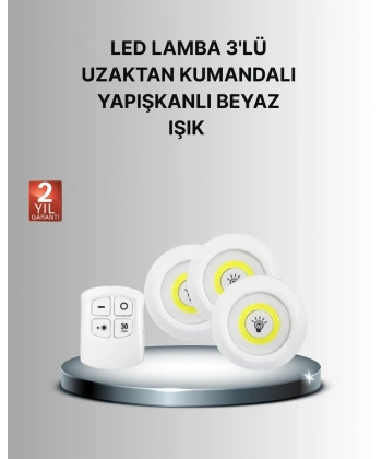 Dekoratif ve Pratik 3’lü Kumandalı Spot LED Aydınlatma