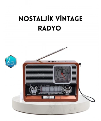 Dekoratif Vintage Radyo – Klasik Görünüm, Modern Fonksiyon ve Uzun Ömürlü Kullanım