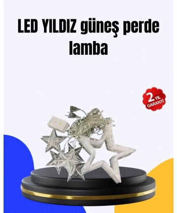 Dekoratif Yıldız Peri Led Perde 3x3 Metre Ortam Işığı