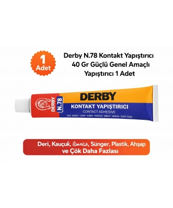 Derby N.78 Kontakt Yapıştırıcı 40 Gr Güçlü Genel Amaçlı Yapıştırıcı 1 Adet