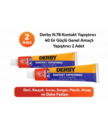 Derby N.78 Kontakt Yapıştırıcı 40 Gr Güçlü Genel Amaçlı Yapıştırıcı 2 ADET