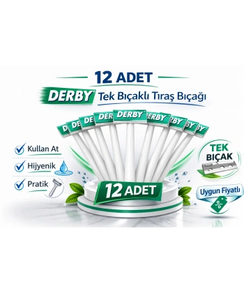 Derby Tek Bıçaklı Tıraş Bıçağı Avantajlı Paket Seçenekleri 12 ADET
