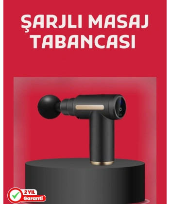 Derin Doku Masaj Tabancası 4 Başlık 6 Kademeli Sessiz Güç Şarjlı Kas Gevşetici