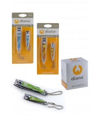 Diana 2 Li Renkli Vakumlu Tırnak Makası