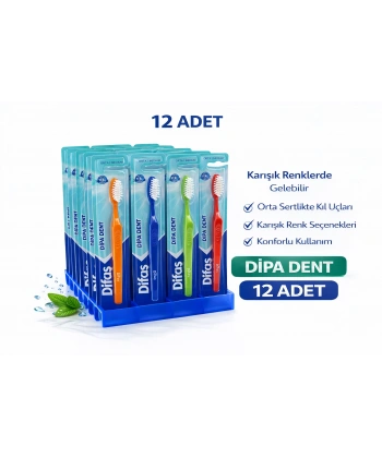 Difas Dipa Dent Medium Diş Fırçası Orta Sert 12 ADET