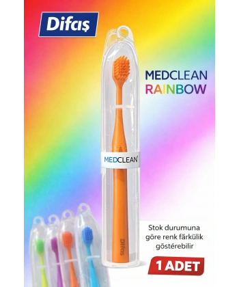 Difaş Medclean Rainbow Diş Fırçası 1 Adet Orta Sert Renkli Yetişkin Diş Fırçası