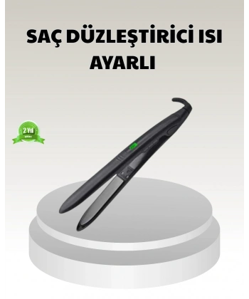 Dijital Ekranlı Isı Ayarlı Saç Düzleştirici –  Titanyum Plaka, Seyahat Dostu Tasarım