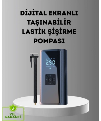 Dijital Ekranlı Kablosuz Hava Pompası LED Işıklı 12V 80W