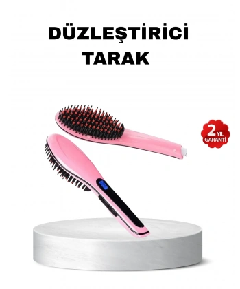 Dijital Ekranlı Seramik Saç Düzleştirici Tarak – 5 Kademeli Isı Ayarı, İyon Kontrollü