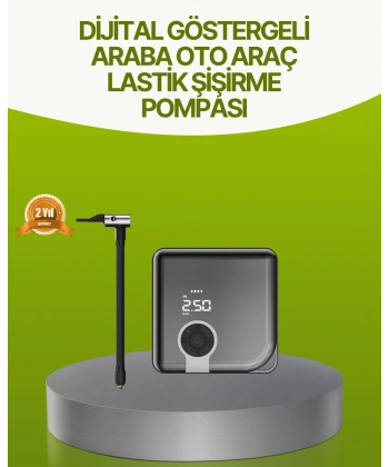 Dijital Ekranlı Taşınabilir Akıllı Araç Hava Kompresörü