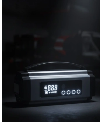 Dijital Göstergeli Akü Takviye Cihazı Lastik Şişirme Powerbank ve LED Işık Özellikli