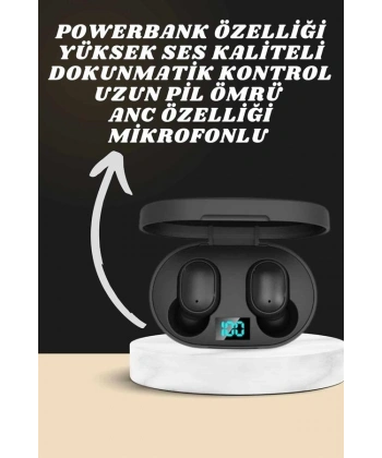 Dijital Göstergeli Kulaklık ve 7 Kordonlu Akıllı Saat Android ve İOS Uyumlu Uyku Takibi Sesli Görüşme