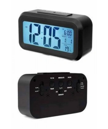 Dijital Masa Saati Takvim Çalar Saat Alarmlı Işıklı Led Ekran Pilli