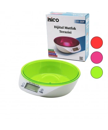 DİJİTAL - PİLLİ MUTFAK TERAZİ TARTI KASELİ - 5KG/1GR