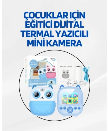 Dijital Termal Yazıcılı Mini Kamera – HD Video & Anında Fotoğraf Çıktısı