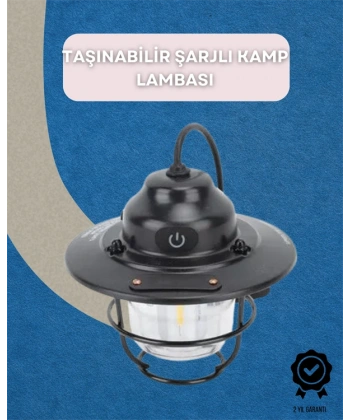 Dış Mekan İçin Şık LED Fener – 4400mAh Pil, IPX4 Su Geçirmez, Asılabilir