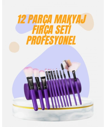 Doğal Görünüm Sağlayan Yumuşak Kıllı 12 Parça Makyaj Fırça Seti Günlük ve Profesyonel Kullanıma Uygun