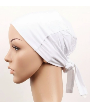 Doktor Hemşire Aşçı Cerrahi Bone Dikişsiz Hastane Bonesi - Bandana  Beyaz 5 Adet