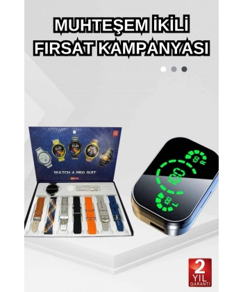Dokunmatik Akıllı Saat Yeni Nesil Kulaklık Kampanyası Bluetooth Bağlantılı ANC Özelliği