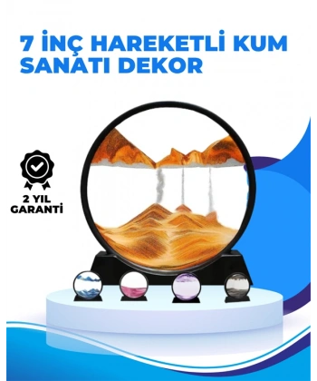 Döndürülebilir Dinamik Kum Tablosu – Stres Giderici, Yüksek Kaliteli Cam ve Doğal Kum ile Sanatsal Masa Dekoru