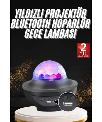 Dönen Işıklı Disko Topu Projektör Müzik Çalarlı Disco Speaker