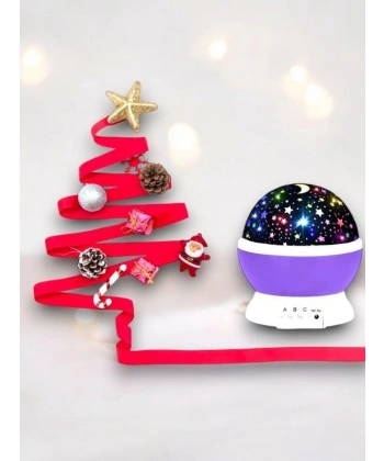 Dönen Renkli Gökyüzü Projektörlü Gece Lambası