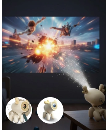 Döner Başlıklı Akıllı Projeksiyon HDMI USB TF Girişli