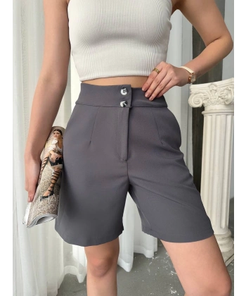 Double çift düğmeli şort