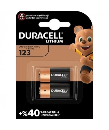 Duracell 123A 3 Volt Lityum Pil 2 Adet