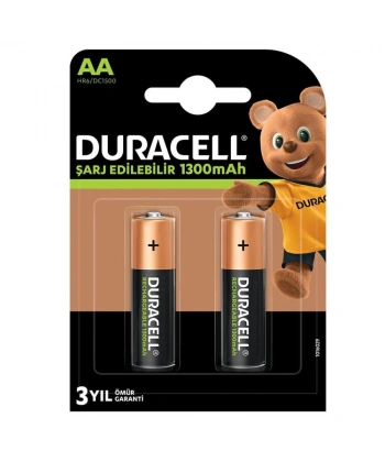 Duracell 1.2V 1300mAh AA Şarj Edilebilir Kalem Pil 2li Paket