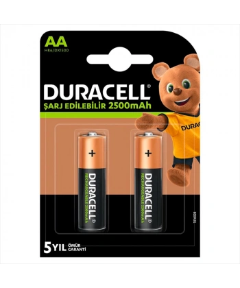 Duracell 1.2V 2500 mAh AA Şarjlı Kalem Pil 2li