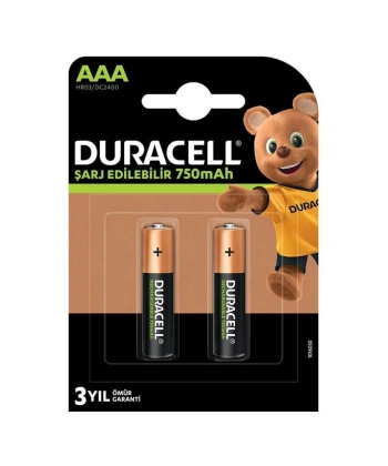 Duracell 1.2V 750 MAh AAA Şarjlı Kalem Pil 2li