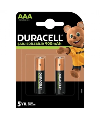 Duracell 1.2V 900mAh AAA Şarj Edilebilir İnce Kalem Pil 2li Paket
