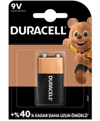 Duracell 9V Alkalin Pil