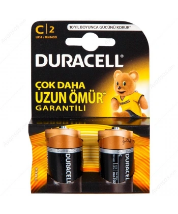 Duracell Alkalin C Orta Boy Pil 2li Paket
