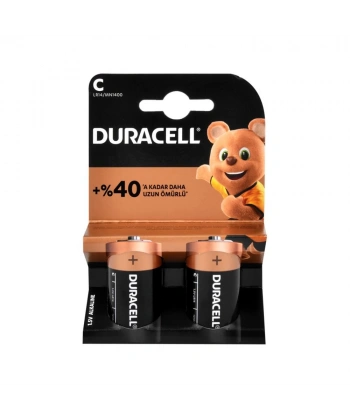 Duracell Alkalin  Orta Boy C Pil 2li