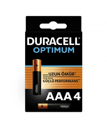 Duracell Optimum Alkalin Pil AAA 4 lü Paket