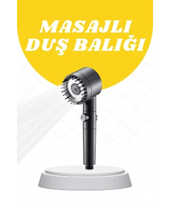 Duş Başlığı Yüksek Basınçlı Masaj Taraklı 3 Kademeli