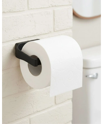 Duvara Monte Siyah Peçetelik Minimal Banyo Aksesuarı