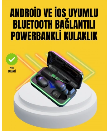 E10 Powerbanklı Bluetooth Kulaklık Oyun Modu ve Şık Tasarım