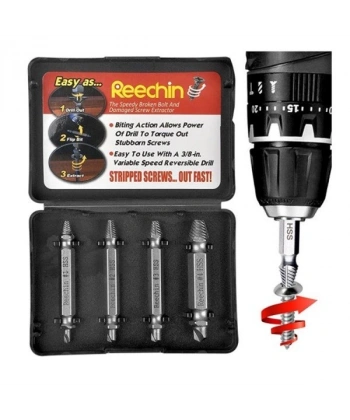 Easy Out 4lü Sökme Takımı - Hasar Görmüş Vida Çıkarıcı