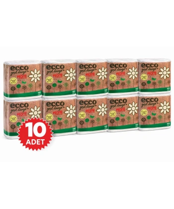 Ecco Green Kağıt  Peçete 100’lü 10 Adet Ekonomik Toplu Set