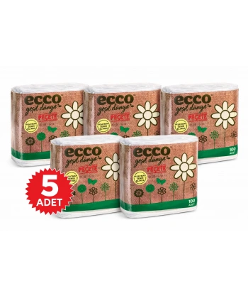Ecco Green Kağıt Peçete 100’lü 5 Adet 23x25 cm Ekonomik Paket