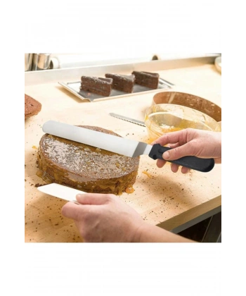 Eğik Pasta Sıvama Spatulası Metal 33 Cm
