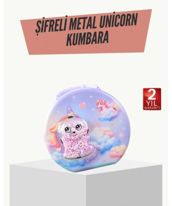 Eğitici Şifreli Çocuk Para Kasası Dayanıklı Metal