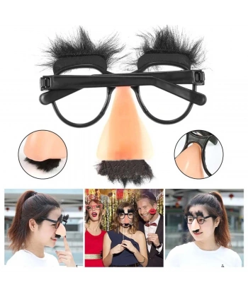 Eğlenceli Kılık Değiştirme Kaş Bıyık Mizah Gözlüğü 9x13 cm